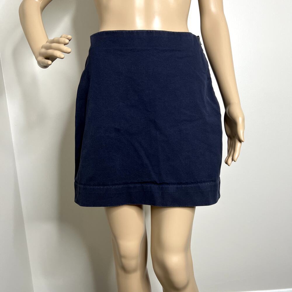 Everlane Navy Blue Zipper Pencil Skirt